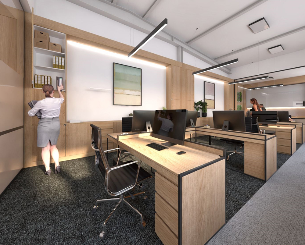 Interiér kancelárii LBM Vráble