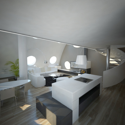 návrh interiéru bytu, Nitra, Triangolo