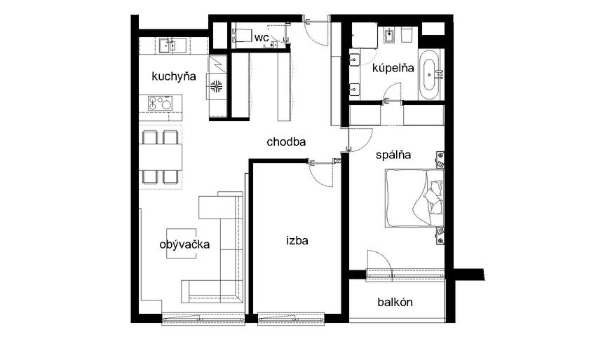 Interiér bytu, 5* Residence II., Bratislava Interiér bytu, 5* Residence II., Bratislava