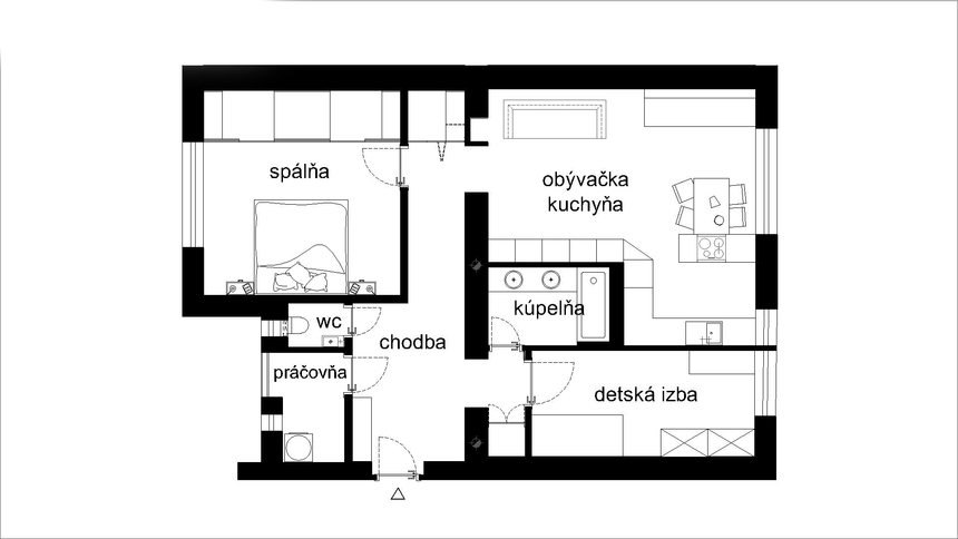 Návrh interiéru bytu, Bratislava - Staré mesto