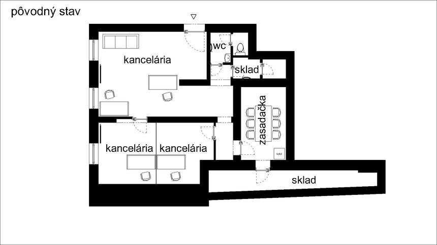 Návrh interiéru kancelárie, Bratislava - Staré mesto - podhradie Návrh interiéru kancelárie, Bratislava - Staré mesto - podhradie