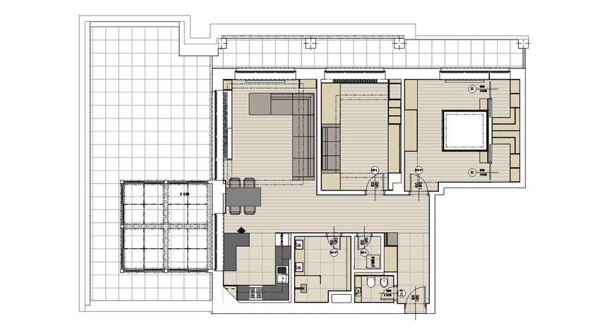 Interiér bytu, Dunajská, Bratislava