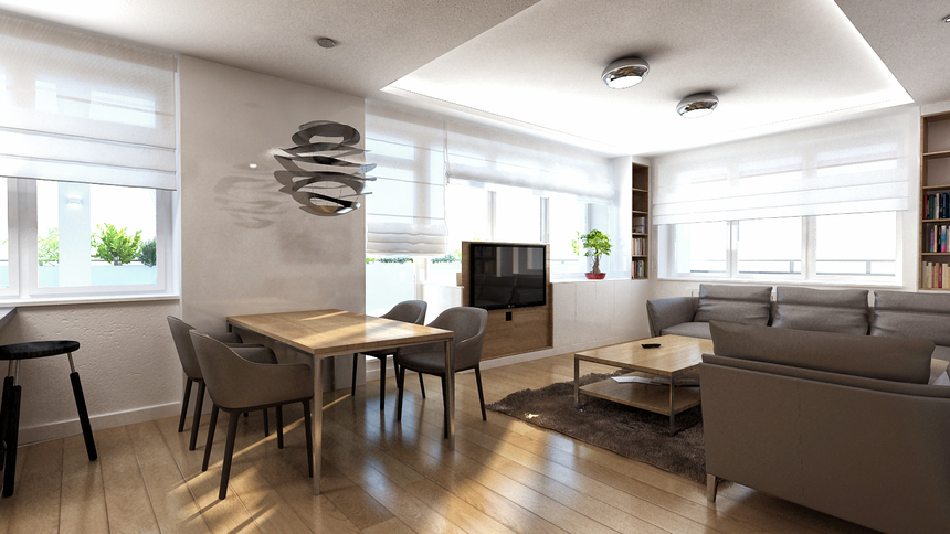 Interiér bytu, Dunajská, Bratislava