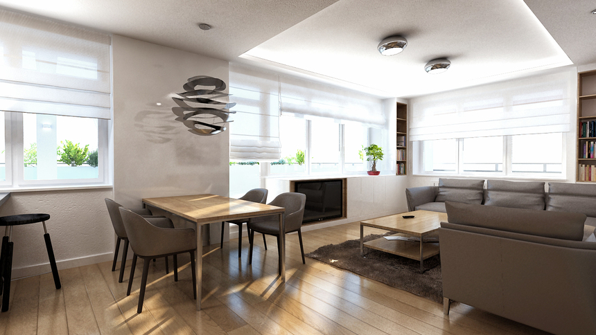 Interiér bytu, Dunajská, Bratislava