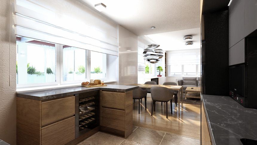 Interiér bytu, Dunajská, Bratislava